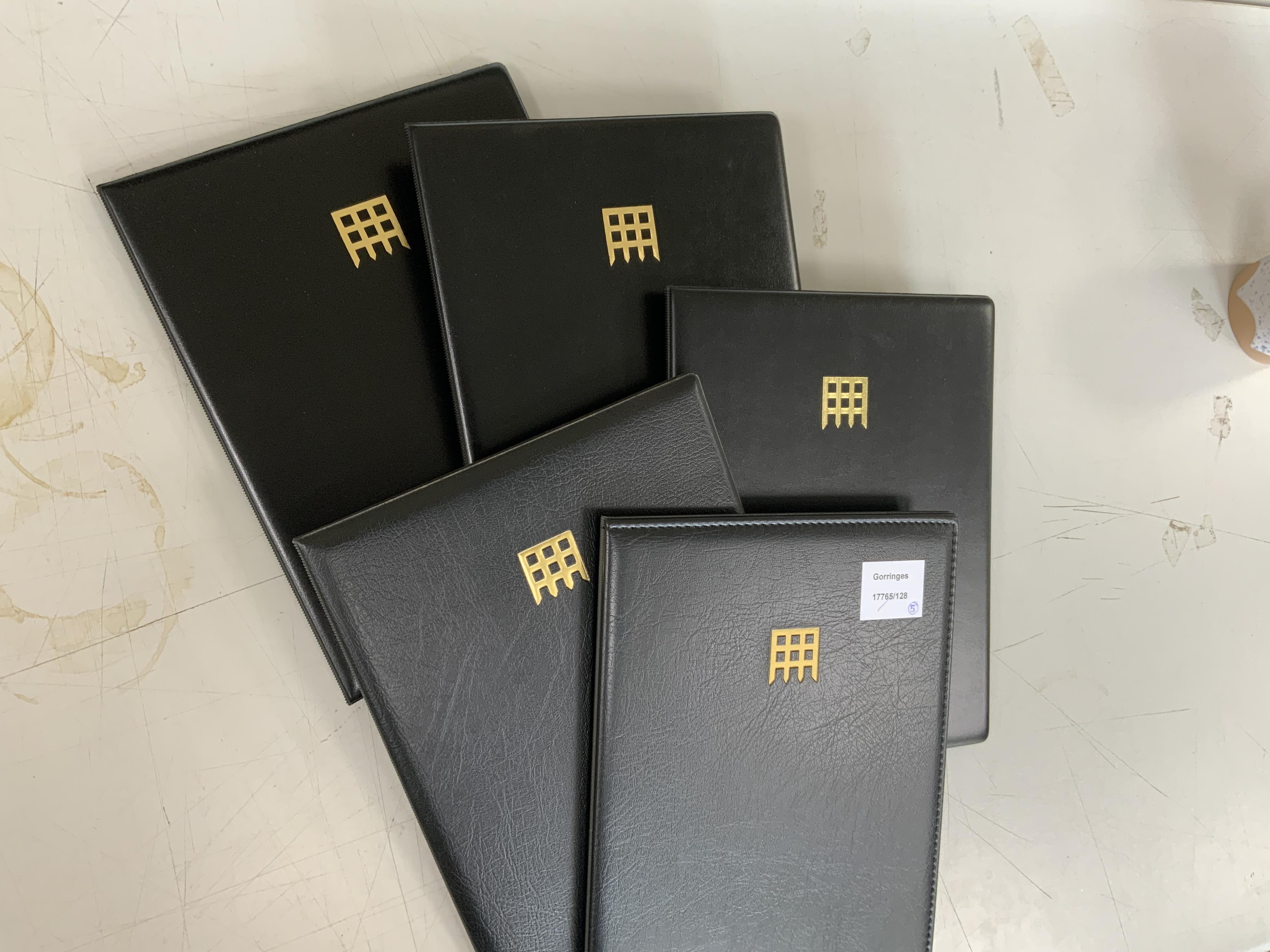 Five presentation folders of stamps issued by the Westminster collection as part of The World’s Most Famous Stamps and Philatelic Classics series including; a USA 1847 letter with 5c stamp, the 3d Beaver Canada stamp, tw